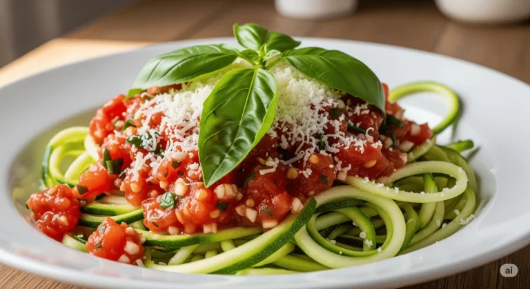 O Almoço Perfeito Existe: Macarrão de Abobrinha com Molho Fresco
